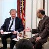 Peter Bergen (left) and Dr. Hassan Abbas (right) during the Washington Seminar Discussion on 26 January 2023.