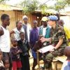 UN Peacekeeper with Children