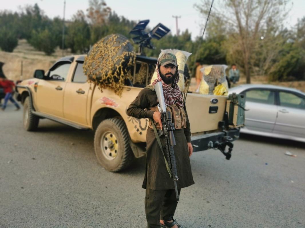 Taliban fighter in Kabul, Afghanistan on 21 March 2022. Credit: Roshan Salih / shutterstock.com