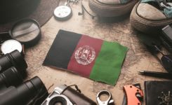 Afghanistan flag and items
